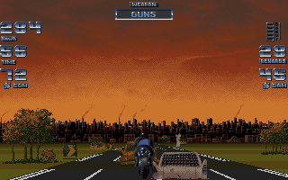 Black Viper (Amiga) screenshot: Heavy traffic