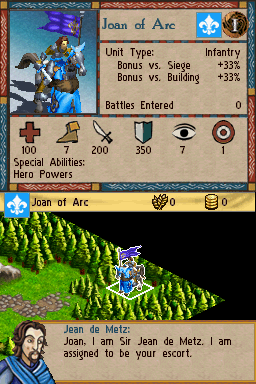 Age of Empires: The Age of Kings (Nintendo DS) screenshot: Beginning the first chapter.
