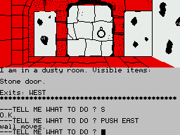 Sorcerer of Claymorgue Castle (ZX Spectrum) screenshot: It's a door