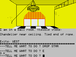 Sorcerer of Claymorgue Castle (ZX Spectrum) screenshot: A good one for Only Fools and Horses fans