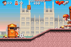 Soccer Kid (Game Boy Advance) screenshot: One of the first enemies you encounter