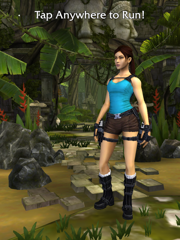 Lara Croft: Relic Run (iPad) screenshot: Tap anywhere to run