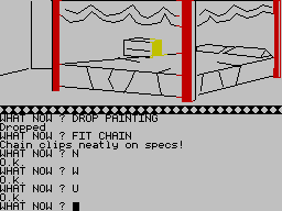 The Wizard of Akyrz (ZX Spectrum) screenshot: What's on the bed