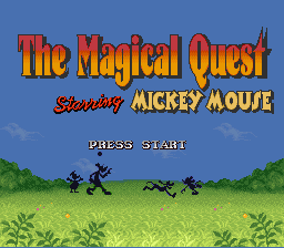 The Magical Quest Starring Mickey Mouse (SNES) screenshot: Title screen (US)