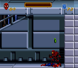 Spider-Man (SNES) screenshot: Spider-Man floored!