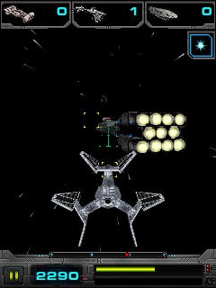Star Wars: Imperial Ace (J2ME) screenshot: Coming across larger enemy ships