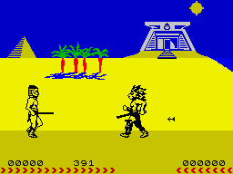 Fighting Warrior (ZX Spectrum) screenshot: Game start