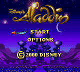 Disney's Aladdin (Game Boy Color) screenshot: Title Screen