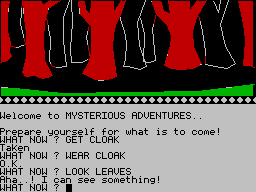 The Golden Baton (ZX Spectrum) screenshot: Game start