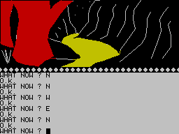 The Golden Baton (ZX Spectrum) screenshot: Deep in the forest