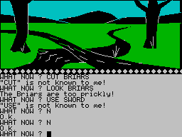 The Golden Baton (ZX Spectrum) screenshot: A spaghetti junction