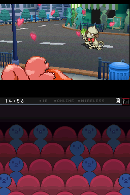 Pokémon Black Version 2 (Nintendo DS) screenshot: Like most things in the Pokémon world, the movies tend to revolve around battling.