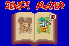 Disney's Magical Quest 3 starring Mickey & Donald (Game Boy Advance) screenshot: Select Player
