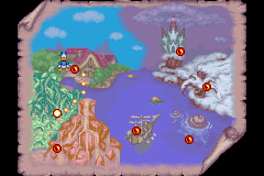 Disney's Magical Quest 3 starring Mickey & Donald (Game Boy Advance) screenshot: Game Map