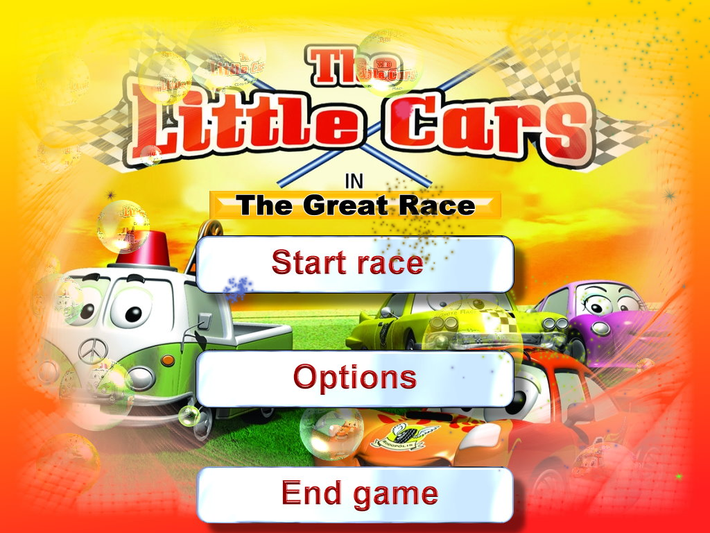 The Little Cars in the Great Race (Windows) screenshot: Main menu