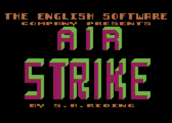 Airstrike (Atari 8-bit) screenshot: Title page