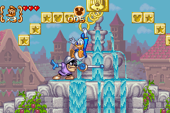 Disney's Magical Quest 3 starring Mickey & Donald (Game Boy Advance) screenshot: By pulling these rings, it will unveil special treasures.
