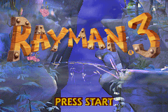Rayman 3 (Game Boy Advance) screenshot: Title screen.