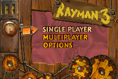 Rayman 3 (Game Boy Advance) screenshot: The menu screen is very simple and no needs comment.