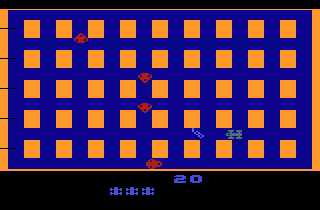 Universal Chaos (Atari 2600) screenshot: I shot the Mortii Warlord for bonus points