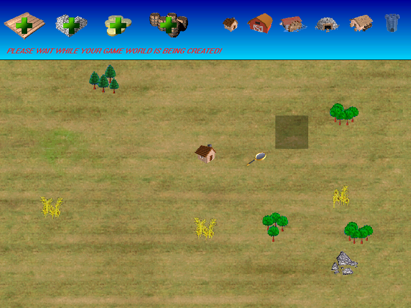 The Good Life (Windows) screenshot: The game is generating the environment for level 1