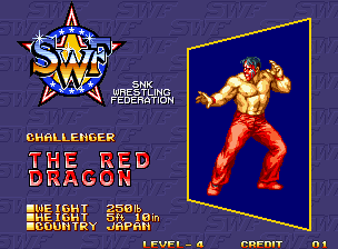 3 Count Bout (Neo Geo) screenshot: Red Dragon profile