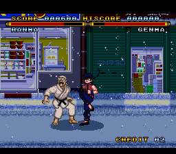 Street Combat (SNES) screenshot: Kicked him hard