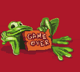 Frogger 2 (Game Boy Color) screenshot: Game over