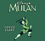 Disney's Mulan (Game Boy) screenshot: Title screen