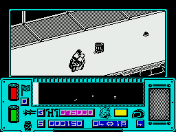 Mean Streak (ZX Spectrum) screenshot: No time to grab the extra oil