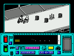 Mean Streak (ZX Spectrum) screenshot: Hazards and opportunities here