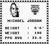 NBA All-Star Challenge (Game Boy) screenshot: Select player.