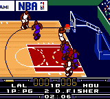 NBA in the Zone 2000 (Game Boy Color) screenshot: Booom!
