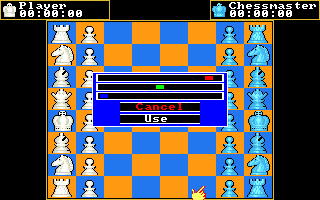 The Chessmaster 2000 (Amiga) screenshot: It's possible to rotate the board and change colors