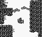 Disney's TaleSpin (Game Boy) screenshot: Avoid the enemies on both sides.