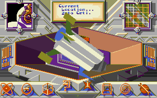 Gravity (Amiga) screenshot: Ship 3D view