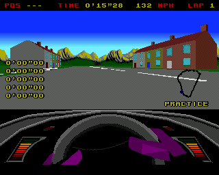 Leading Lap MPV (Amiga) screenshot: Practice mode