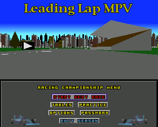 Leading Lap MPV (Amiga) screenshot: Championship menu