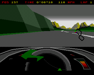 Leading Lap MPV (Amiga) screenshot: Mountainous second track