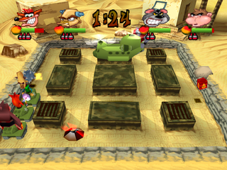 Crash Bash (PlayStation) screenshot: Desert Fox