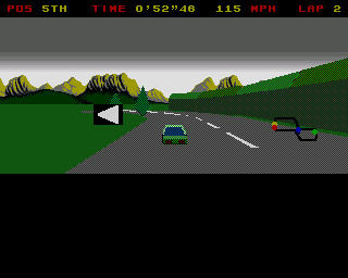 Leading Lap MPV (Amiga) screenshot: Switching to a third person view