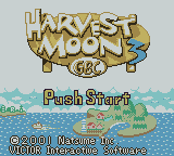 Harvest Moon 3 GBC (Game Boy Color) screenshot: Title screen