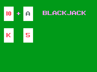 Las Vegas Blackjack! (Odyssey 2) screenshot: The dealer went for a blackjack.