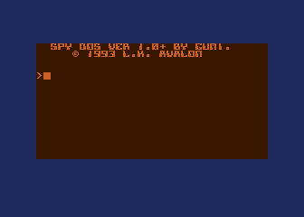 Spy Master (Atari 8-bit) screenshot: Spy DOS system