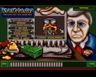Hillsea Lido (Amiga) screenshot: Stall purchasing screen