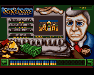 Hillsea Lido (Amiga) screenshot: Beach rides purchasing screen
