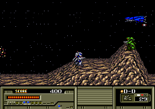 Target Earth (Genesis) screenshot: Good job you can fly.