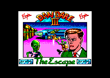 Dan Dare III: The Escape (Amstrad CPC) screenshot: Title