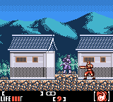 Return of The Ninja (Game Boy Color) screenshot: Meeting an enemy.