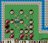 Bomberman Max: Blue Champion (Game Boy Color) screenshot: Setting a bomb and waiting